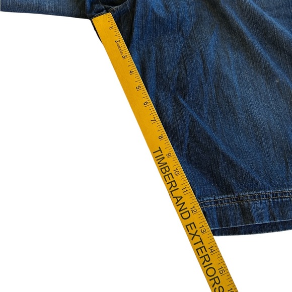 CJ Banks Women’s Denim Shorts High Waist Cinch Back Buckle Button 4 Pockets 24W. - Picture 8 of 9